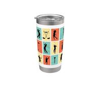 Golfing Golf Sport Retro Vintage Theme for Golfer Men Gobelet isotherme en acier inoxydable double paroi