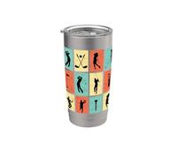 Golfing Golf Sport Retro Vintage Theme for Golfer Men Gobelet isotherme en acier inoxydable double paroi