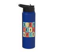 Golfing Golf Sport Retro Vintage Theme for Golfer Men Stainless Steel Insulated Water Bottle