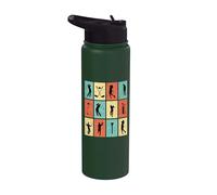 Golfing Golf Sport Retro Vintage Theme for Golfer Men Stainless Steel Insulated Water Bottle