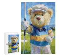 Golfing Teddy Bear Art Print Puzzle 1000 Pièces Educa Jouet en Bois Cadeau Unique Décoration Intérieure Jeu Éducatif Challenge Toy Adultes Et Enfants À Partir De 14 Ans 1000 PCS