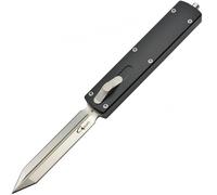 Golgoth G12G couteau automatique lame glaive double tranchant acier D2 manche aluminium