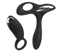 GOLIATE Alpha COMBO 2 en 1 cockring anneau pénien et vibromasseur télécommandé - sex toýs Masculin stimulateur, masseur prostatique homme rechargeable - Point P, orgasme, érection, plaisir anal