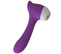 GOLIATE - The Amazing! - sex toy?s femme clitoridien 2 en 1 - Stimulateur & vibromasseur - suceur clitoris, gode vibrant - silicone doux premium, rechargeable, etanche
