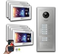 Goliath 2-fils BUS interphone vidéo : 7 maison de famille, l'affichage, l'argent : 7 pouces en blanc : boîte de montage encastrée Sélection du moniteur : 7 pouces en blanc boîte de montage de la sonne