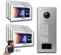 Goliath 2-fils BUS interphone vidéo : 7 maison familiale, RFID, argent : 7 pouces en blanc : Boîte d'encastrement Sélection du moniteur : 7 pouces en blanc Boîte de montage de la sonnette : Boîte d'en