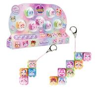 Goliath - CLICKEEZ - 12 Pack Série 3 Bubble Pops - 12 Touches Clavier Kawaii à Cliquer&Connecter + 2 Porte-Clés - New Son & Forme - Effet ASMR - 70 Personnages A Collectionner - Fidget Toy dès 6 Ans