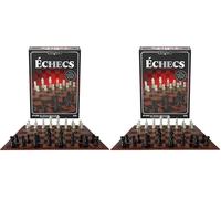 Goliath - ECHECS - Jeu d'Echecs Premium pour Adultes et Enfants dès 6 Ans - Échiquier avec Pions en Bois - Jeu de Plateau Intemporel - Stratégie et Réflexion - 2 Joueurs - Version Française (Lot de 2)