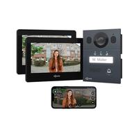 Goliath Interphone vidéo Basique, Bus 2 Fils, 2X moniteurs de 7 Pouces, Sonnette encastrée avec caméra, interphone avec Ouverture de Porte, Maison individuelle, Application pour Smartphone