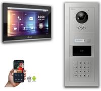 Goliath IP portier vidéo 1-moniteur code numérique RFID : 10 pouces en noir : Boîtier en saillie : 4 POE