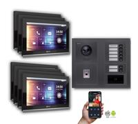 Goliath IP portier vidéo : 10 pouces 7 maison familiale, empreintes digitales, RFID, anthracite : 10 pouces noir : Boîte de montage en surface Couleur du moniteur : 10 pouces noir Montage : Boîte de m