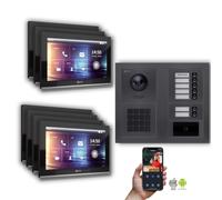 Goliath IP portier vidéo : 10 pouces 7 maison familiale, RFID, code numérique, anthracite : 10 pouces noir : Boîte de montage en surface Couleur du moniteur : 10 pouces noir Montage : Boîte de montage