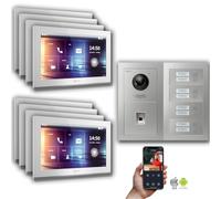 Goliath IP portier vidéo : 10 pouces 8 maison familiale, empreinte digitale, argent : 10 pouces blanc : boîte de montage en surface Couleur du moniteur : 10 pouces blanc Montage : boîte de montage en 