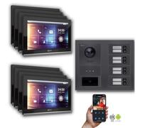 Goliath IP portier vidéo : 10 pouces 8 maison familiale, RFID, l'affichage, l'anthracite : 10 pouces en noir : boîte de montage en surface Sélection du moniteur : 10 pouces en noir boîte de montage de