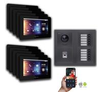 Goliath IP portier vidéo : 7 pouces 10 maison familiale, empreinte digitale, anthracite : 7 pouces noir : Boîte de montage en surface Couleur du moniteur : 7 pouces noir Montage : Boîte de montage en