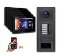 Goliath IP portier vidéo : 7 pouces 5 maisons familiales, RFID, affichage, anthracite : 7 pouces noir : Boîte d'encastrement Couleur du moniteur : 7 pouces noir Montage : boîte d'encastrement