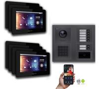 Goliath IP portier vidéo : 7 pouces 7 maison familiale, RFID, code numérique, anthracite : 7 pouces noir : Boîte d'encastrement Couleur du moniteur : 7 pouces noir Montage : boîte d'encastrement