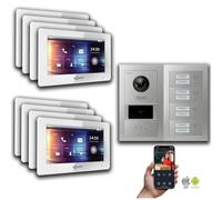 Goliath IP portier vidéo : 7 pouces 8 maisons familiales, RFID, l'affichage, d'argent : 7 pouces en blanc : boîte de montage encastrée Sélection du moniteur : 7 pouces en blanc boîte de montage de la