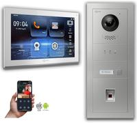 Goliath IP portier vidéo avec caméra 10 pouces d'affichage d'empreintes digitales d'argent : boîte d'encastrement : 10 pouces en blanc : 1 Nombre de moniteur : 1 Couleur du moniteur : 10 pouces en bla