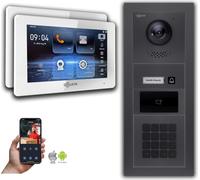 Goliath IP portier vidéo avec caméra 7 pouces code numérique RFID Anthracite : boîte de montage en surface : 7 pouces en blanc : 2 moniteurs Nombre : 2 moniteurs Couleur : 7 pouces en blanc Montage :