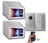 Goliath IP Video Türsprechanlage 10-Fam. Zahlencode : 10 pouces blanc : Boîte d'encastrement Couleur du moniteur : 10 pouces blanc Montage : Boîte d'encastrement