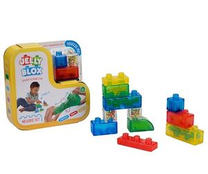 Goliath Jelly BLOX - Newbie Kit - 11 Blocs de Construction Tactiles - Jeu de Construction pour Enfants dès 2 Ans - Expérience Sensorielle avec Blocs Extensibles, Souples et Flexibles - Motricité Fine
