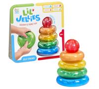 Goliath - Lil’ Jellies Jelly Stacker - Jouet Bébé à Empiler Coloré 6+ Mois | Anneaux Squishy Doux à Superposer, Base Culbuto à Bascule - Jeu Sensoriel d’Éveil pour Découvrir Couleurs et Formes en Jouant