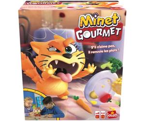 Goliath - Minet Gourmet - Jeu de Société pour Enfants - Pourras-tu Convaincre Le Chat Gastronome De Manger des Légumes - Jeu d'Adresse - A Jouer en Famille ou Entre Amis - A Partir de 4 Ans