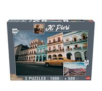 Goliath - Puzzle Adulte - Collection JC Pieri - 2 Puzzles : La Havane (Cuba - 1000 pièces) et Rainbow Mountain (Pérou - 500 pièces)