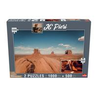 Goliath - Puzzle Adulte - Collection JC Pieri - 2 Puzzles : Monument Valley (Etats-Unis - 1000 pièces) et Antelope Canyon (Etats-Unis - 500 pièces) 923185.004 Noir