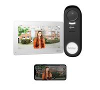 GOLIATH® Sonnette sans fil avec caméra et interphone [AVEC APPLICATION POUR SMARTPHONE] - Sonnette avec caméra Full HD et moniteur - Interphone vidéo et sonnette avec ouvre-porte - Sonnette vidéo sans