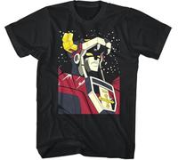 Golion Head in Space Mens T-Shirt Defender of The Universe Lion Force Tee Black(Large)