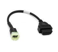 Goliton Adaptateur de câble de diagnostic 6 broches vers 16 broches compatible avec les motos Kawasaki vers Kline/Canbus Moto OBD Scanner lecteur