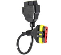 Goliton Adaptateur de câble de Diagnostic OBD2 OBDII pour Moto Compatible avec l'ECU Benelli Plug Tune Sagem ECU