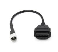 Goliton Câble Adaptateur OBD2 OBDII 3 Broches vers 16 Broches Compatible avec Moto Ya ma -hha vers OBD2 Kline