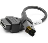 Goliton Câble adaptateur OBD2 OBDII 4 broches vers 16 broches compatible avec moto Ducati