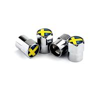 Goliton® Mini bouchon de valve de pneu en métal avec drapeau britannique (drapeau suédois)