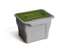 GOLLINUCCI Bac à ordures suspendu pour porte de placard - Hauteur : 182 mm - Contenance : 5 L - Largeur : 185 mm - Longueur : 247 mm - Matériau : Plastique - Décor : Gris