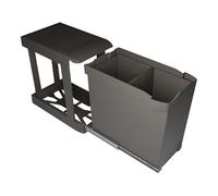 GOLLINUCCI Poubelle coulissante ouverture automatique - Contenance : 28 L - Nombre de seaux : 2