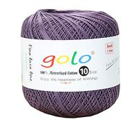 golo Fil à crochet - Taille 10 - Pour fil à tricoter à la main - Violet - 613