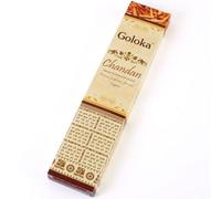 Goloka Chandan Lot de bâtonnets d'encens Bois de santal masala 15 g Boîte
