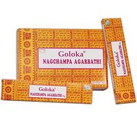 Goloka Encens Nagchampa Agarbathi – Lot de 12 boîtes (192 g, 12 × 16 g)