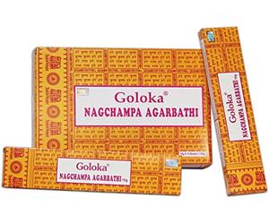 Goloka Lot de 12 boîtes de Nagchampa Agarbathi 192 g