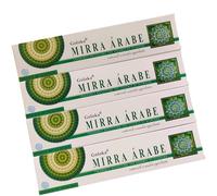 Goloka Mirra Arabe Lot de 4 paquets de bâtons d'encens 15 g Essence ayurvédique