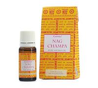 Goloka Nag Champa Huile parfumée Senteurs naturelles pour aromathérapie Parfum d'ambiance Diffuseur Lampe parfumée