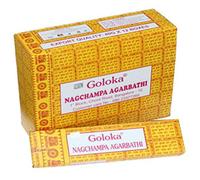 GOLOKA Nag Champa Lot de 12 boîtes de bâtonnets d'encens 16 g