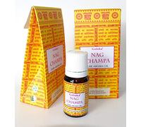 GOLOKA Nag Champa Lot de 2 paquets d'huile d'arôme 10 ml