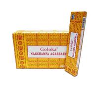 Goloka Nagchampa Agarbathi - 12 boîtes Parfum Nag Champa Bâtonnets d'encens indiens