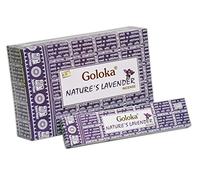 Goloka Nature's Nest Incense Lot de 3 bâtonnets d'encens Lavande 15 g