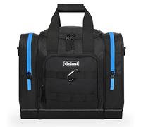 Goloni | Sac de balle de bowling pour Singer Ball avec support de balle rembourré, 2 poches pour chaussures de bowling jusqu'à la taille 44 et accessoires, Noir et bleu, Taglia Unica, Bowling